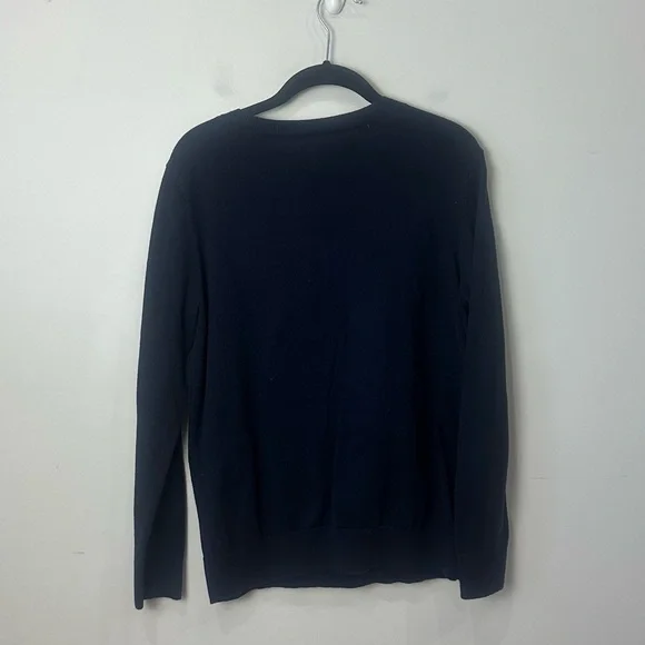 Loft Polar Bear Cotton Sweater Blue Crew Neck - Picture 3 of 4